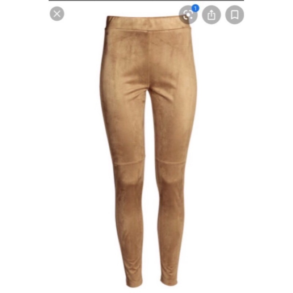 Tan suede leggings